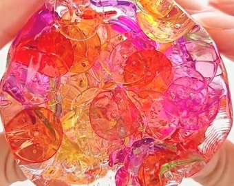 Golden Crunchy Slime - 4 oz Star Charm Sensory Slime