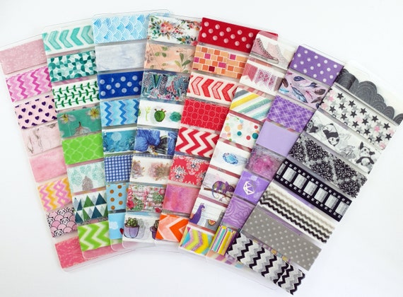 blue washi samples Washi Sample sets 8pcs colorful Pinky washi samples