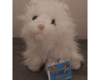Webkinz White Persian Cat Plush Hairy 