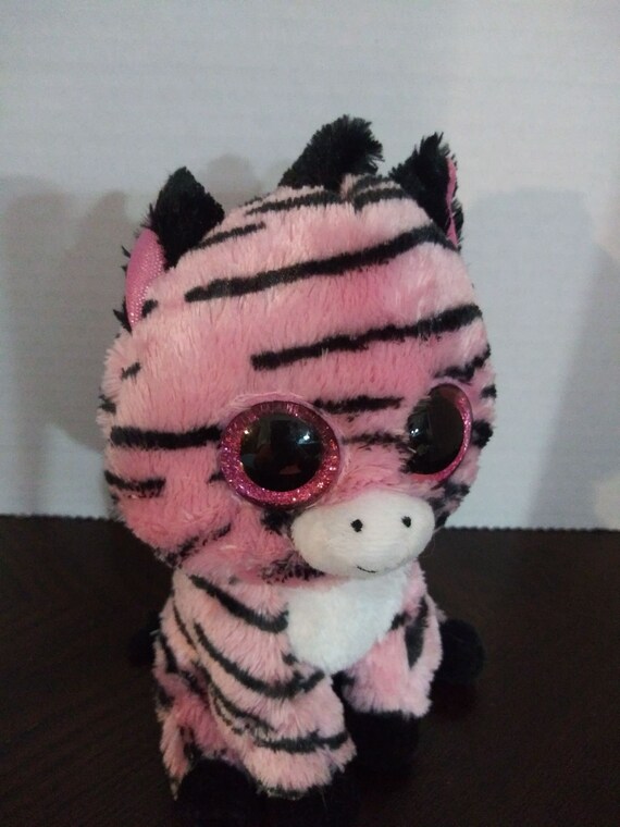 Ty Beanie Boo's 6 Zoey the Pink Zebra 