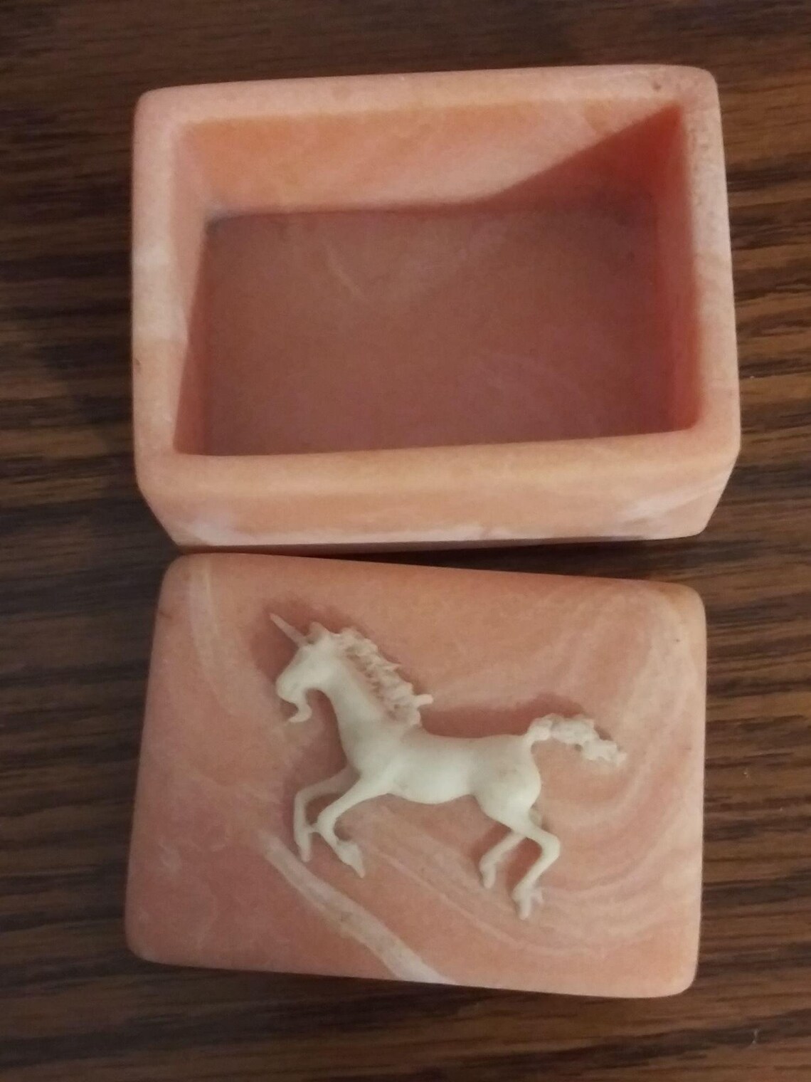 Design Gifts International Soapstone Trinket Box Pink Unicorn Etsy