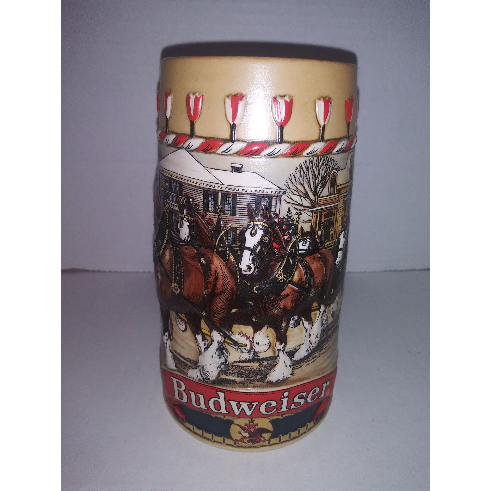 1986 Budweiser Holiday Stein CLYDESDALE COLLECTION Series B 