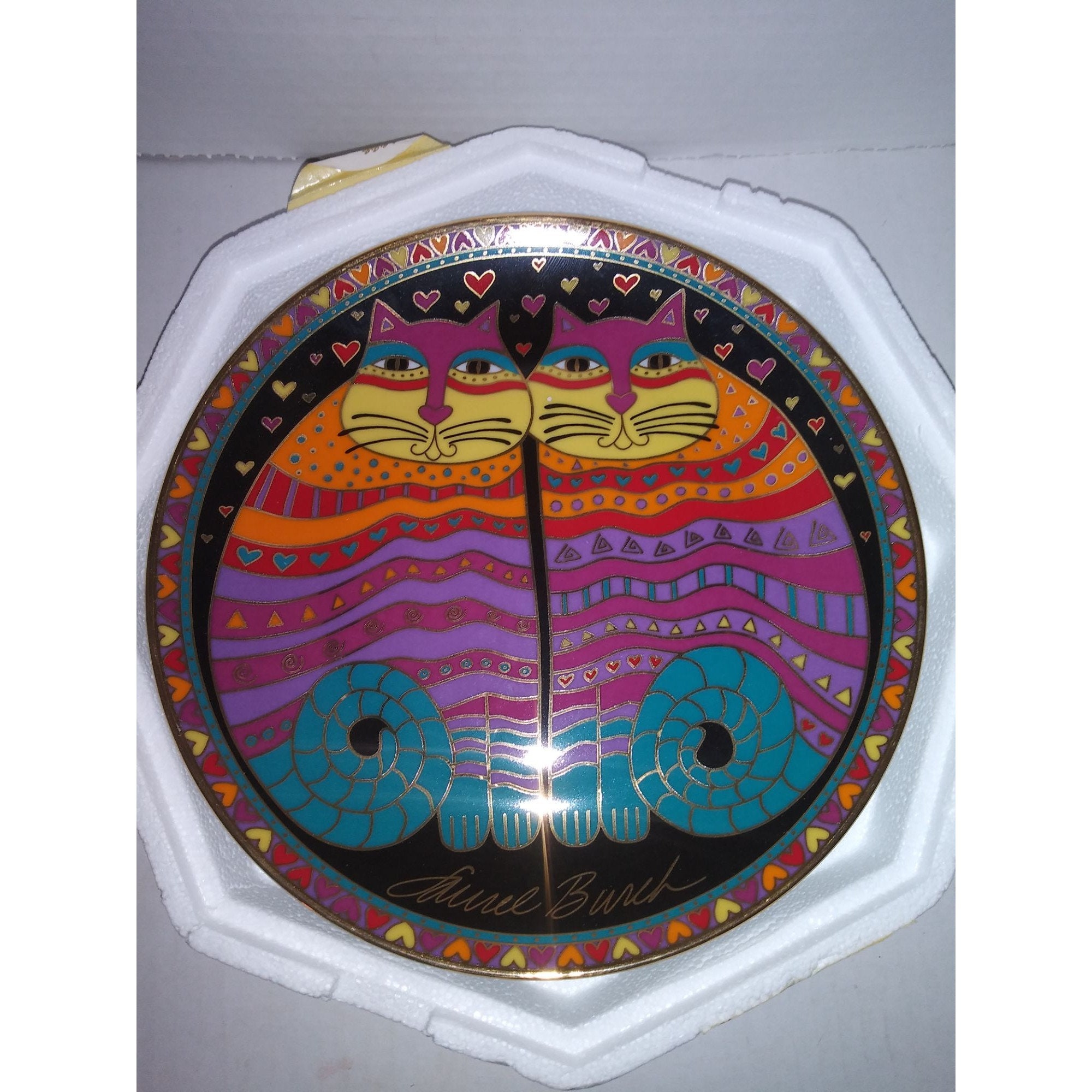 laurel burch cat plates franklin mint