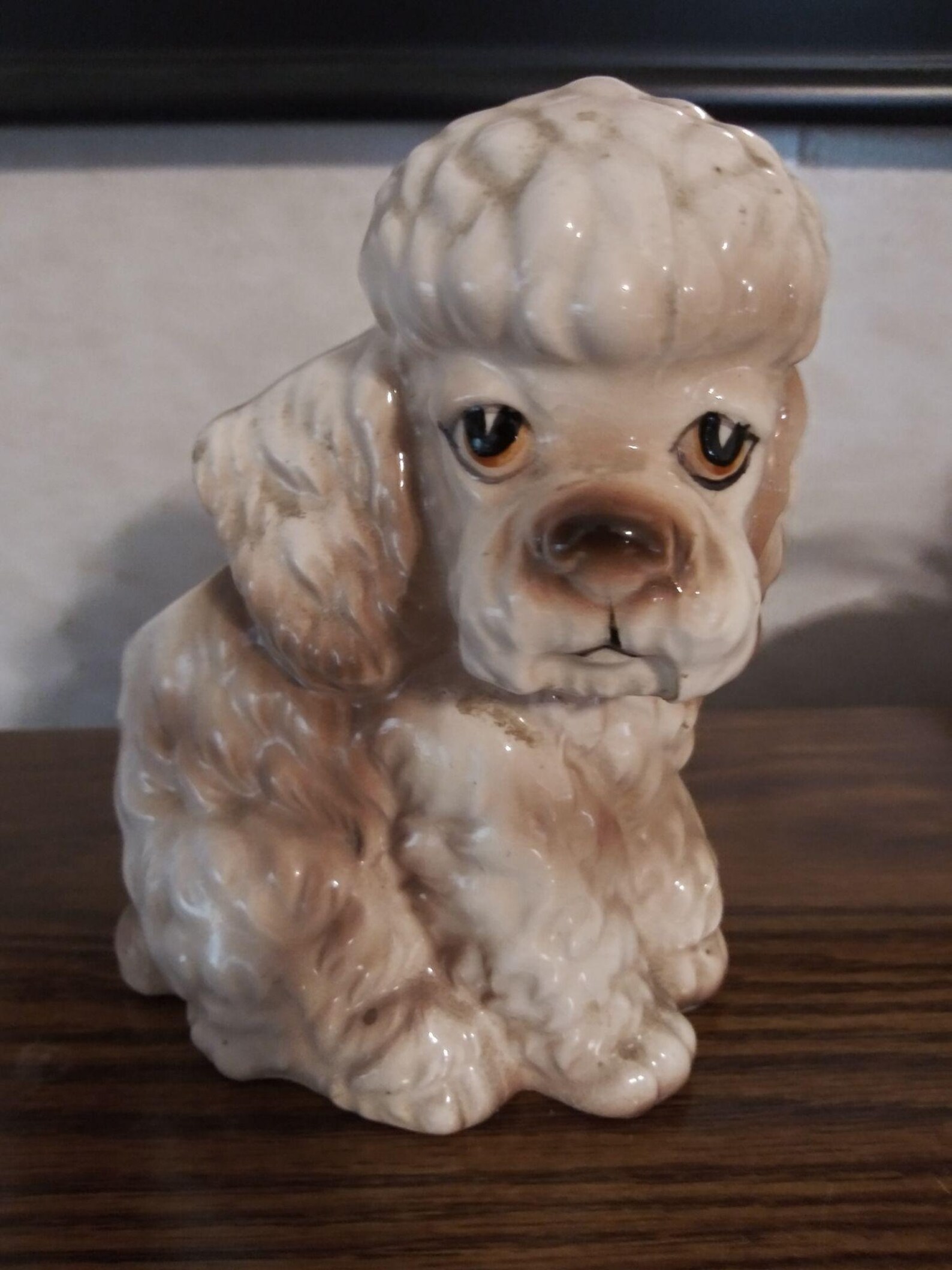 Vintage Lefton Dog Figurine Ceramic POODLE DOG PLANTER Etsy
