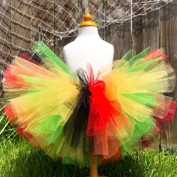 Jamaican Girl /adult tutu/patriotic tutu/reggae tutu/independence day/rasta tutu/red green gold tutu