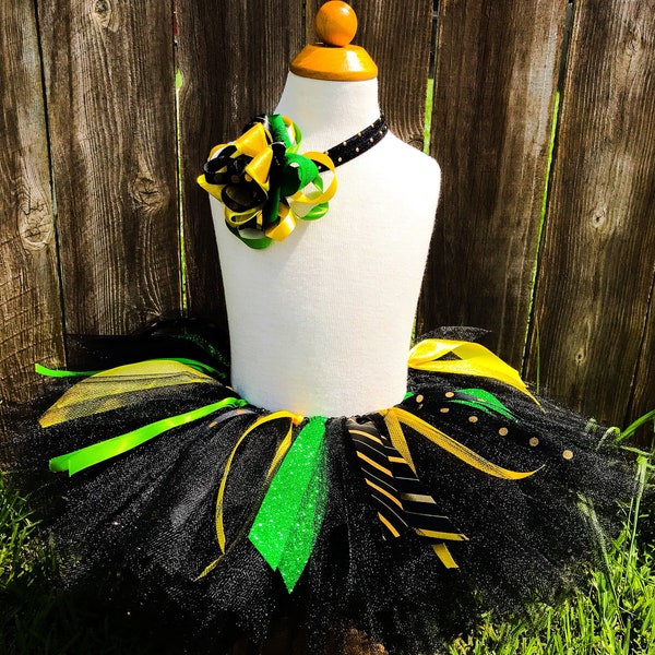 Jamaican Girl /baby tutu/patriotic tutu/reggae tutu/independence day/rasta tutu/black green gold tutu