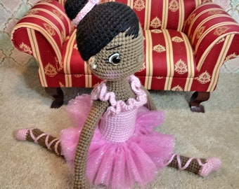 Gehaakt ballerinapatroon amigurumi ballerinapop kostbare ballerina PDF Español / Engels