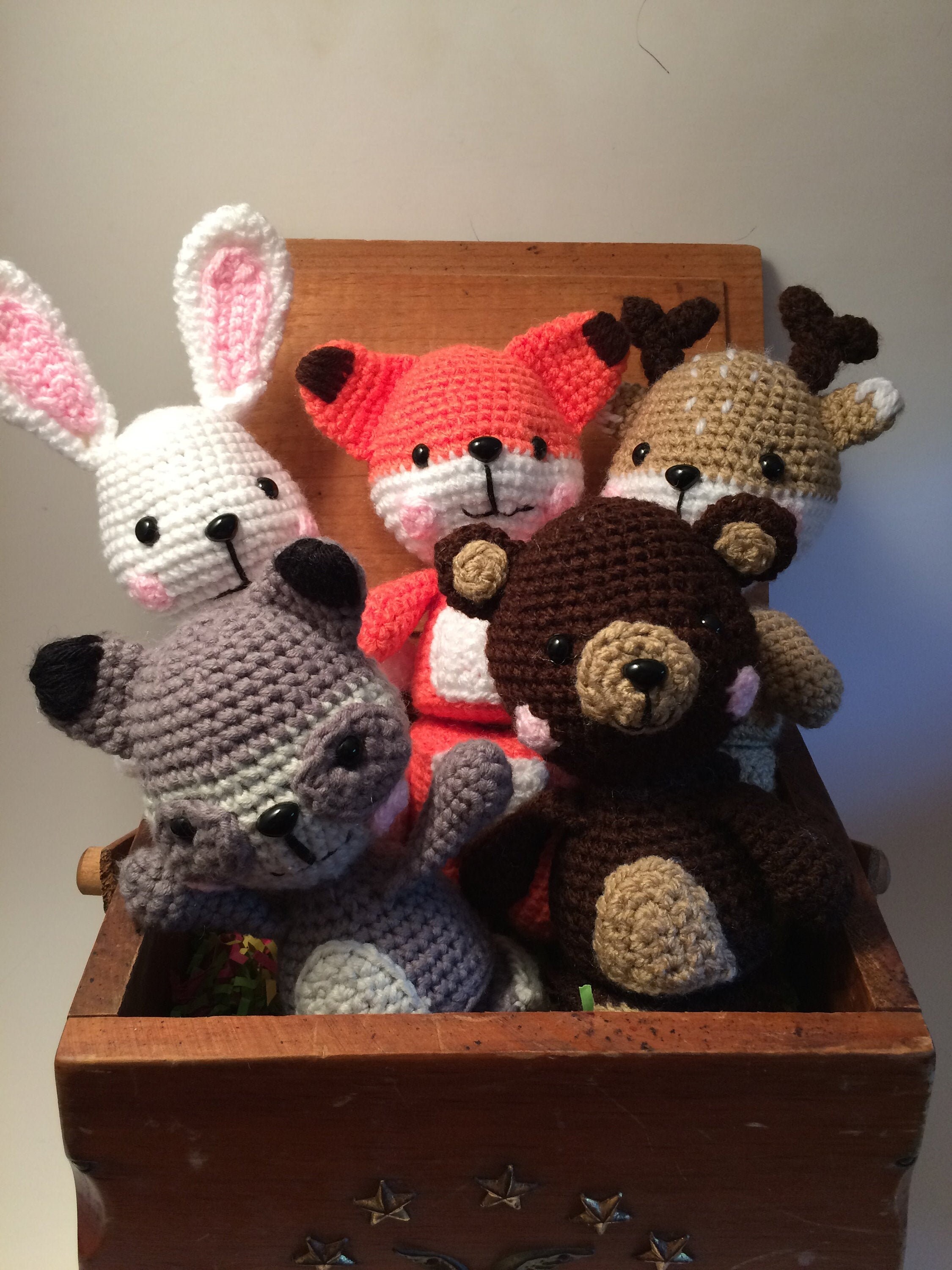Crochet Pattern Set of 5 crochet animal puzzle 5 Etsy 日本