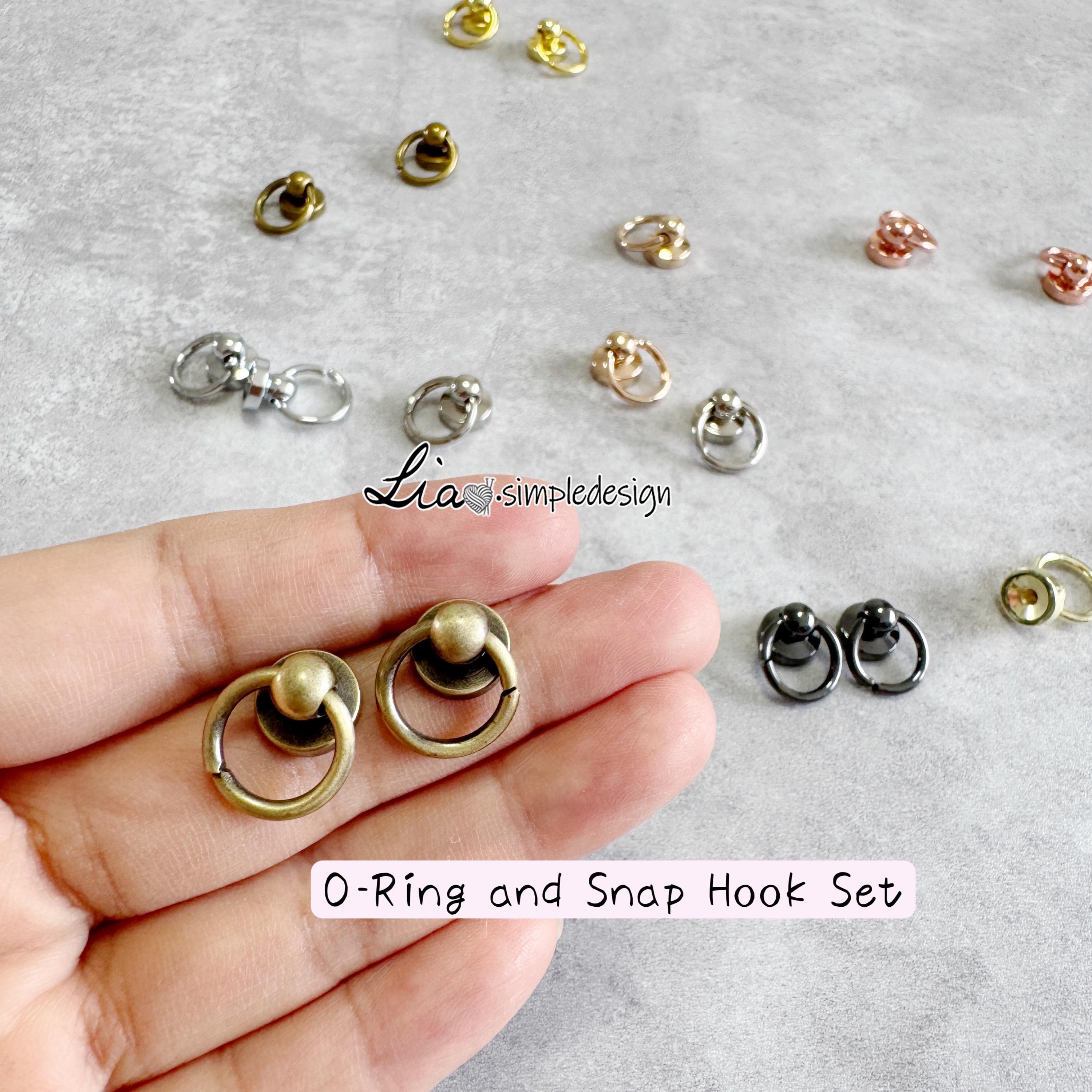 O-ring and Snap Hook Set,handbag Purse Bag Spring Hooks,metal