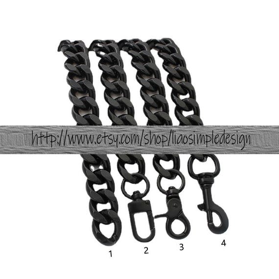 19mm ブラック 高品質 財布チェーンストラップ 合金・鉄製 メタル