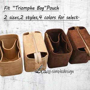"2 Größe Geldbörse Organizer Insert Fit ""Triomphe Bag"" Beutel Handtasche Former Premium Filz, Bag Shaper, Bag Liner, JD-222201."