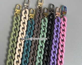 Corrente de acrílico de alta qualidade para bolsas, 18 x 23 mm, alça de metal para bolsa de ombro, corrente de reposição para alça, alça de metal para bolsa transversal, LD-223170