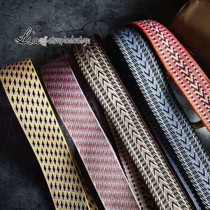 5 Color, 2 Inch Wide Cotton Polyester Jacquard embroidery Webbing For Bag handles ,Bag Strap For Tote Bag Upholstery Webbing ,BY221862