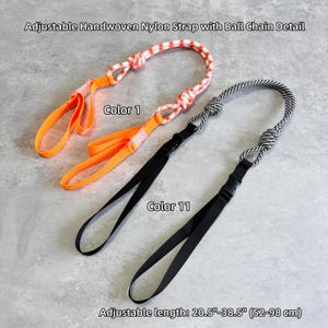 Adjustable Ball Chain Leather Strap - Etsy display picture 2