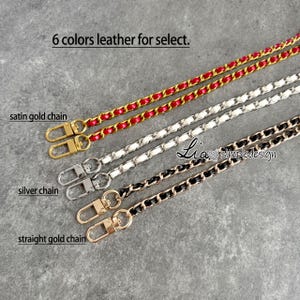 7mm hochwertiger Kettenriemen aus Legierung und PU-Leder, Metallschulterhandtaschengurt, Ersatzkette für Taschen, Taschenzubehör, JD-223734