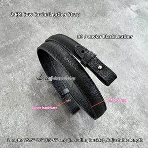 2 CM Hochwertige Rindslederverpackung, Kaviar-Rindleder Schulter Handtasche Gurt, Ersatzgriff, Taschenzubehör, JD-222121