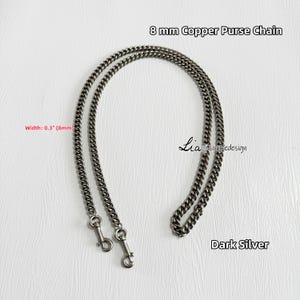 Cadena para bolso de mano de cobre antiguo de 5 colores y 8 mm de alta calidad, correa de metal para hombro, correa para bolso, accesorios para bolso, JD-22068