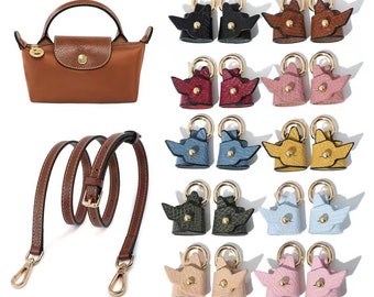 Emballage en cuir de haute qualité, bandoulière en cuir « MINI Longchamp Bag », poignée de rechange, bandoulière en métal, JD-223549