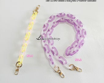 Acrylic High Quality Purse Chain, Metal Shoulder Handbag Strap, Replacement Handle Chain, Metal Crossbody Bag Chain Strap, LD-223603