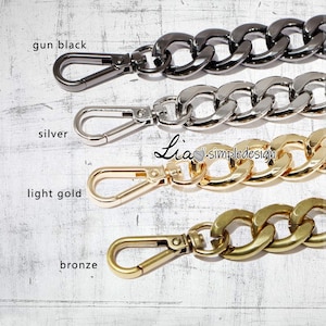 4 Color, 20mm High Quality Purse Chain Strap,Alloy and Iron,Metal Shoulder Handbag Strap,Purse Replacement Chains,bag accessories, JD-221479