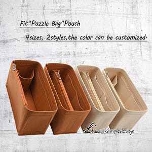 "4 Größen Purse Organizer Insert Fit ""Puzzle-Tasche" Beutel Handtasche Shaper Premium Filz, Bag Shaper, Bag Liner, JD-221805."