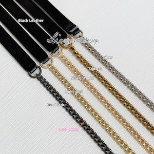 Correa de cadena para bolso de mano de piel sintética de alta calidad de 9 mm, correa de metal para bolso de hombro, cadenas de repuesto para bolso, accesorios para bolso, JD-222168