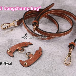 "Hochwertige Lederverpackung ""MINI Longchamp Bag"" Leder Schulterhandtaschengurt, Ersatzgriff, Crossbody-Taschengurt aus Metall, JD-223549."