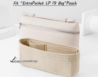 Organizador de bolsos "ExtraPocketLP19 Bag", inserto para bolso, forro de fieltro premium, JD-223257
