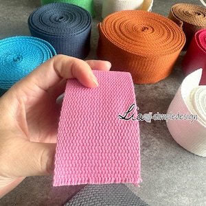 25 Color, 2 Inch Cotton Webbing Heavy Duty Bag handles, bag strap for tote bag Upholstery Webbing ,BY220508