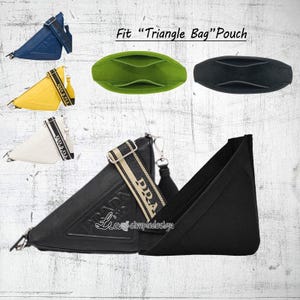 2 Size, Purse Organizer Insert Fit &quot;Triangle Bag&quot; Pouch  Handbag Shaper Premium Felt,Bag Shaper,Bag Liner, JD-223253