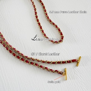 Cadena para bolso de mano de alta calidad de 21 colores y 5,5 mm, de cobre y cuero de PU, correa de metal para bolso de hombro, correa para bolso, accesorios para bolso, JD-223155
