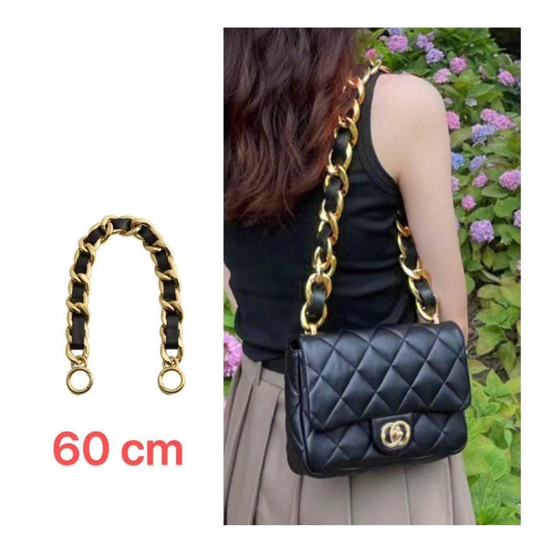 Chaîne de sac à main en cuir entièrement cuivré de haute qualité, vieil or 26 mm, bandoulière en métal pour sac à main, chaîne de remplacement de sac à main, accessoires de sac, JD2648 image 20