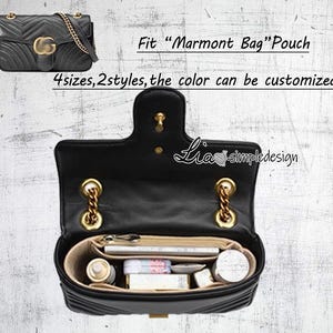 4 Size Purse Organizer Insert Fit &quot;Marmont Bag&quot; Pouch Handbag Shaper Premium Felt,Bag Shaper,Bag Liner, JD-221828