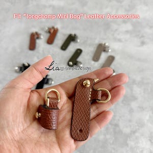 Hochwertiges No-Punch Lederzubehör, passend für „Longchamp MINI Bag“, Schulterhandtaschenriemen aus Leder, Lederzubehör, D-104 / JD-3936