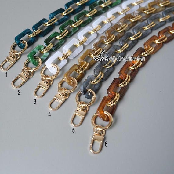 ご確認用 20×30 mmアクリル高品質財布チェーン、メタルショルダーハンドバッグ