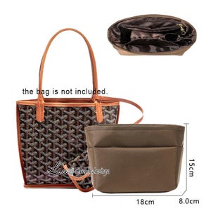 Organizador de bolsos con inserto de nailon, compatible con la bolsa "Anjou Mini Bag", moldeador de bolsos de fieltro premium, moldeador de bolsos, forro para bolsos, JD-223926
