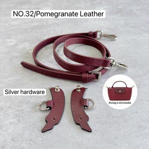 Envoltura de cuero de alta calidad. Correa de cuero para bolso de hombro "MINI Longchamp Bag", asa de repuesto, correa metálica para bolso cruzado, JD-223549