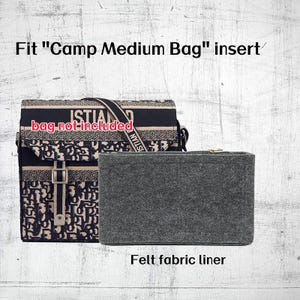 2 Color Purse Organizer Insert Fit &quot;CAMP Medium Bag&quot; Pouch Handbag Shaper Premium Felt,Bag Shaper,Bag Liner, JD-223973