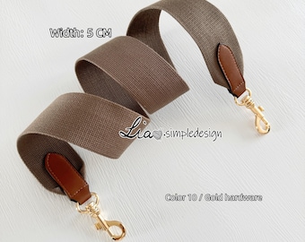 2 inch Canvas Leather Bag Strap, High Quality Canvas Strap, Canvas Shoulder Handbag Strap, Replacement Handle, Bag Accessories, JD-223859