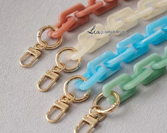 Acrylic High Quality Purse Chain, Metal Shoulder Handbag Strap, Replacement Handle Chain, Metal Crossbody Bag Chain Strap, LD-223409