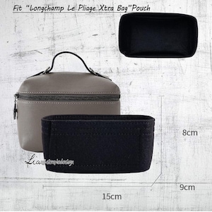 Purse Organizer Insert Fit "Longchamp Le Pliage Xtra Bag" Pouch  Handbag Shaper Premium Felt,Bag Shaper,Bag Liner, JD-223258