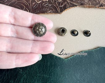 PACK of 3 Brass Rivets studs, Leather Studs, Leather Craft Decorative Rivet, M-22180