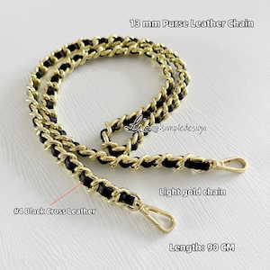 Cadena para bolso de mano de alta calidad, 21 colores, 13 mm, cobre y cuero de PU, correa de metal para bolso de hombro, correa para bolso, accesorios para bolso, JD-223159
