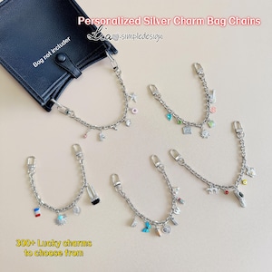 Silver Personalized charm bag chain,Bag Charm Chain,Bag chain Customizable Accessory for Handbag, Cute,Kawaii,Gift,Bag Accessories.JD-223953