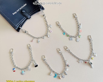 Silver Personalized charm bag chain,Bag Charm Chain,Bag chain Customizable Accessory for Handbag, Cute,Kawaii,Gift,Bag Accessories.JD-223953