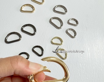SET of 2, D-Ring Buckle Handbag Purse Bag Spring Hooks, Metal Shoulder Strap Buckle, Link Buckle, Swivel Trigger Clips Snap Loop,PJ-22166