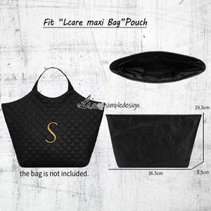 Purse Organizer Insert Fit &quot;Lcare maxi Bag&quot; Pouch Handbag Shaper Premium Felt,Bag Shaper,Bag Liner, JD-223500