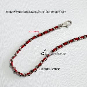 Cadena para bolso de mano de alta calidad, bañada en plata de 24 quilates, de 6 colores y 8 mm, de cobre y cuero, correa de metal para bolso de hombro, correa para bolso, accesorios para bolso, JD-221661