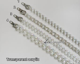 Transparent Acrylic High Quality Purse Chain,Metal Shoulder Handbag Strap,Replacement Handle Chain,Metal Crossbody Bag Chain Strap,LD-223852