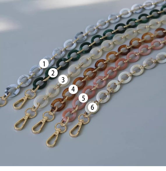 Acrylic High Quality Purse Chain, Metal Shoulder Handbag Strap, Replacement Handle Chain, Metal Crossbody Bag Chain Strap, LD-223611